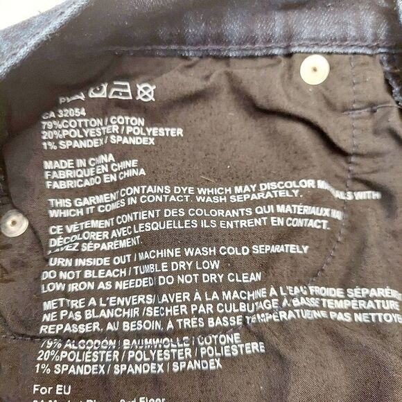 BDG Urban Outfitters Mid Rise Laser Print Twig Ankle Jeans sz 29 Dark Wash - Picture 14 of 15